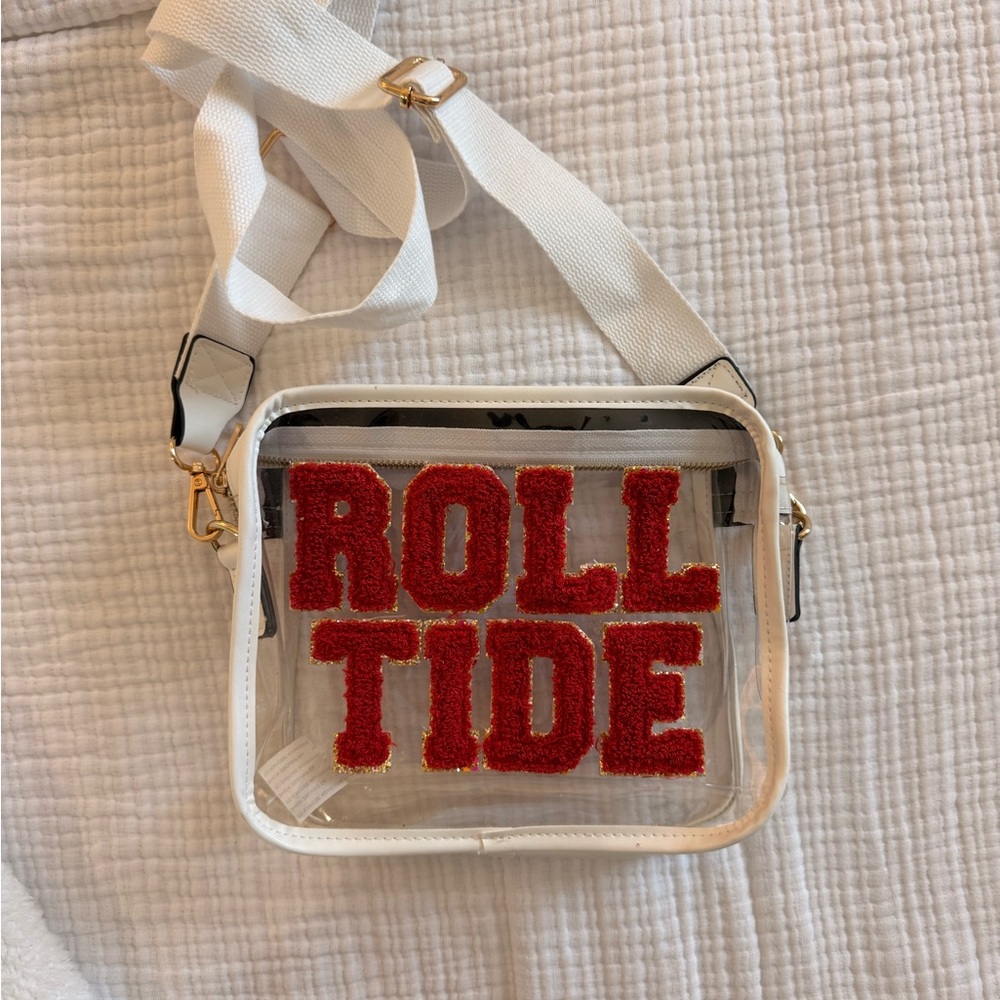 Roll Tide clear bag with removable strap!